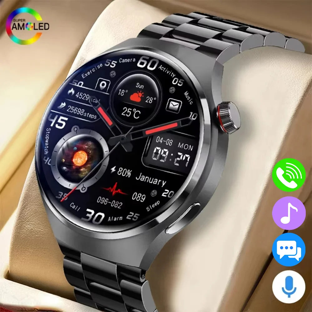 Ansoff G.L Wear 2025 men's smart watch with HD display, health tracking, Bluetooth calling, voice assistant, and sports features