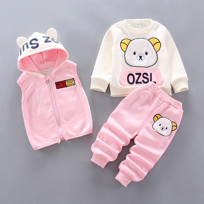 Newborn Baby Boys Clothes 2023 Autumn Baby Girls Clothes Hoodie+Pant Outfit Kids Costume Suit Infant Clothing For Baby Warm Sets