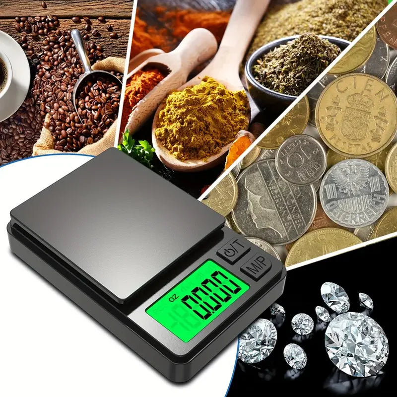 Precision Pocket Scale 1000g X 0.01g - Digital Gram, Food, Jewelry, Ounces/Grains Scale with Backlit LCD - Mini Scale for Travel - Acros