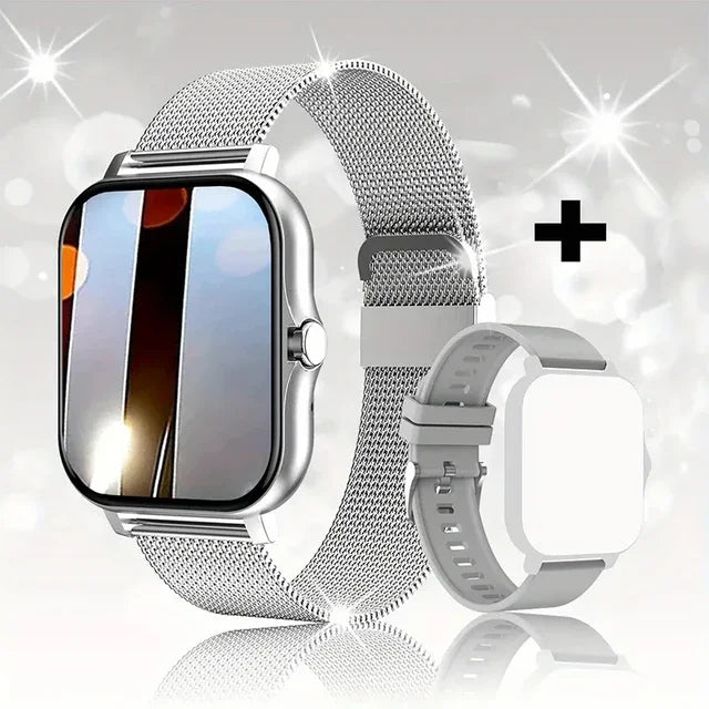 Ansoff 2024 Bluetooth Smart Watch for men and women, waterproof fitness tracker with touch call feature for Android and iOS.