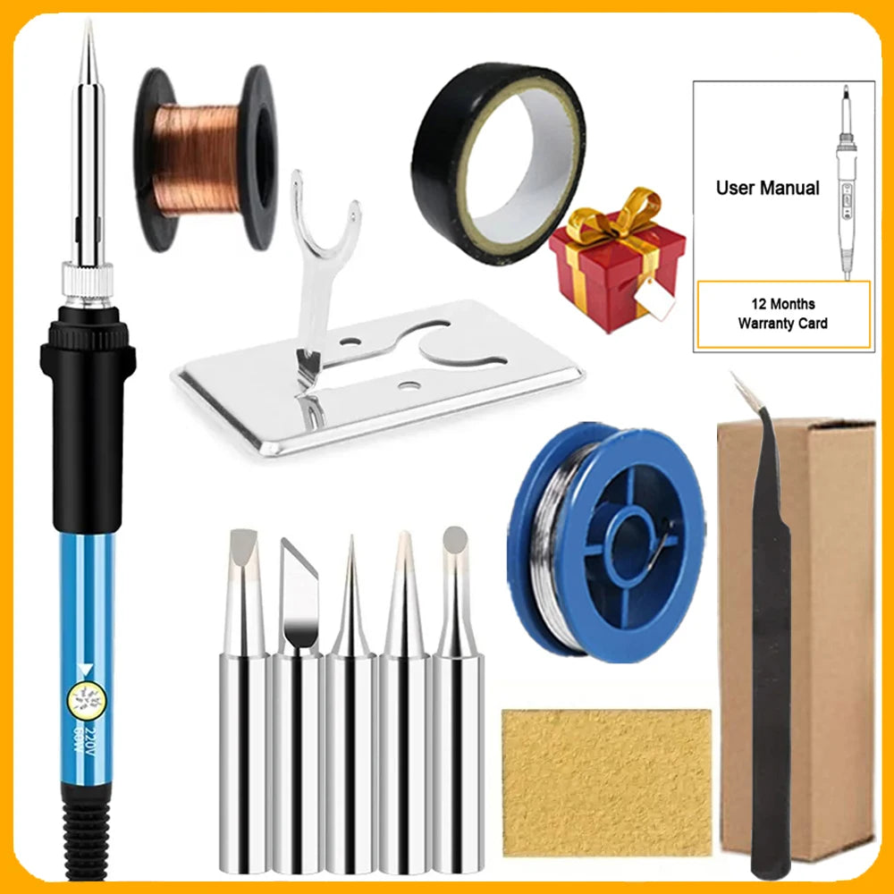 2026 Electric Soldering Iron Kits (SKU:10-IN-1)(16-IN-1)(20-IN-1) 60W Adjustable Temperature Replaceable Soldering Iron Welding - Acros