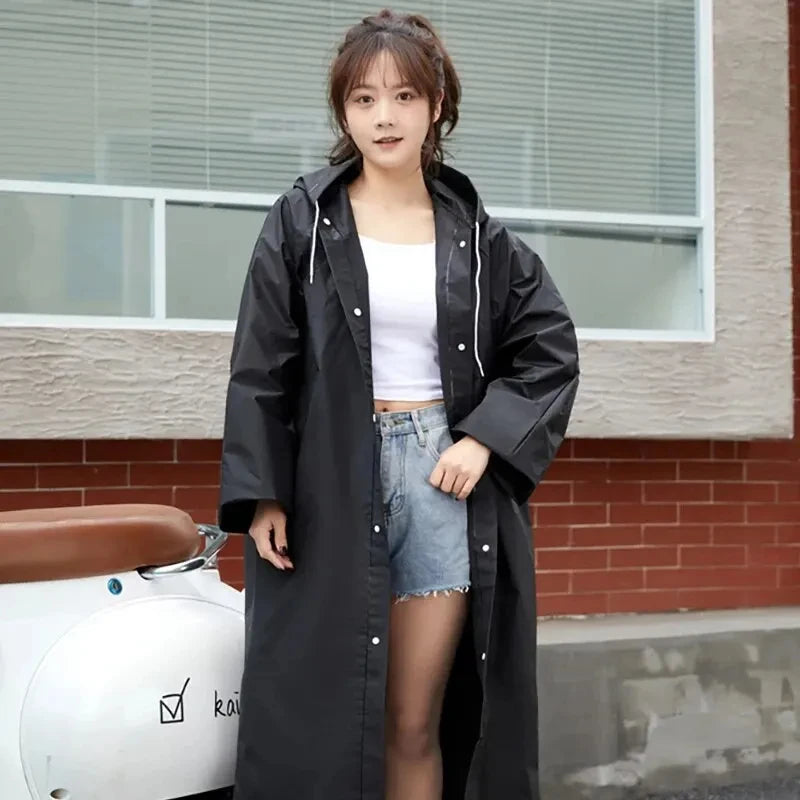High Quality 1piece EVA Unisex Raincoat Thickened Raincoat Women Waterproof Men Black Camping Waterproof Rainwear Suit