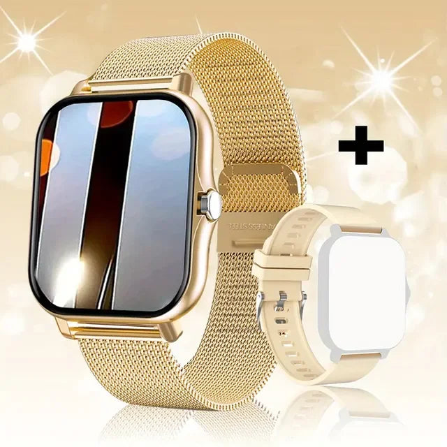 Ansoff 1.83-inch sport smart watch with fitness tracking, health monitor, waterproof design, wireless call feature for men and women.