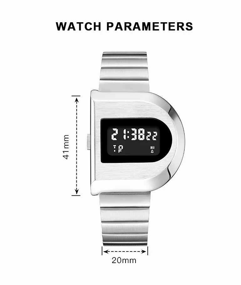 2026 New Watch 1970s-Modern Retro-"Code-D": Water Resistant 30M, Wrist Fit 135-205mm (5.3-8.0in) - Acros