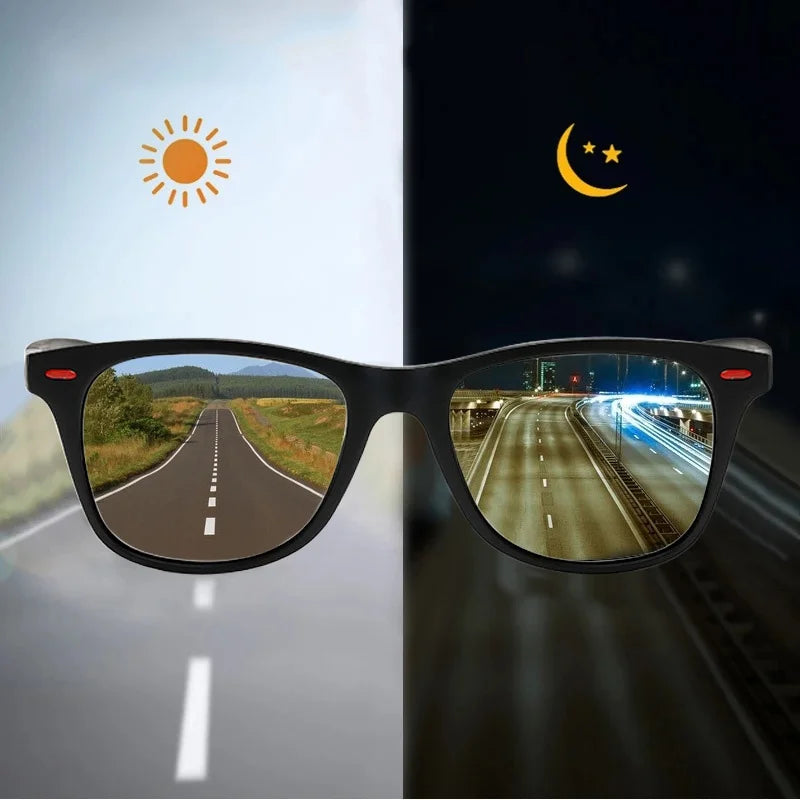 Night Vision Glasses PC Frame Polarized Sunglasses Men Outdoor Sport Sun Glasses Day Night Vision Driver Night Glasses Goggles - Acros