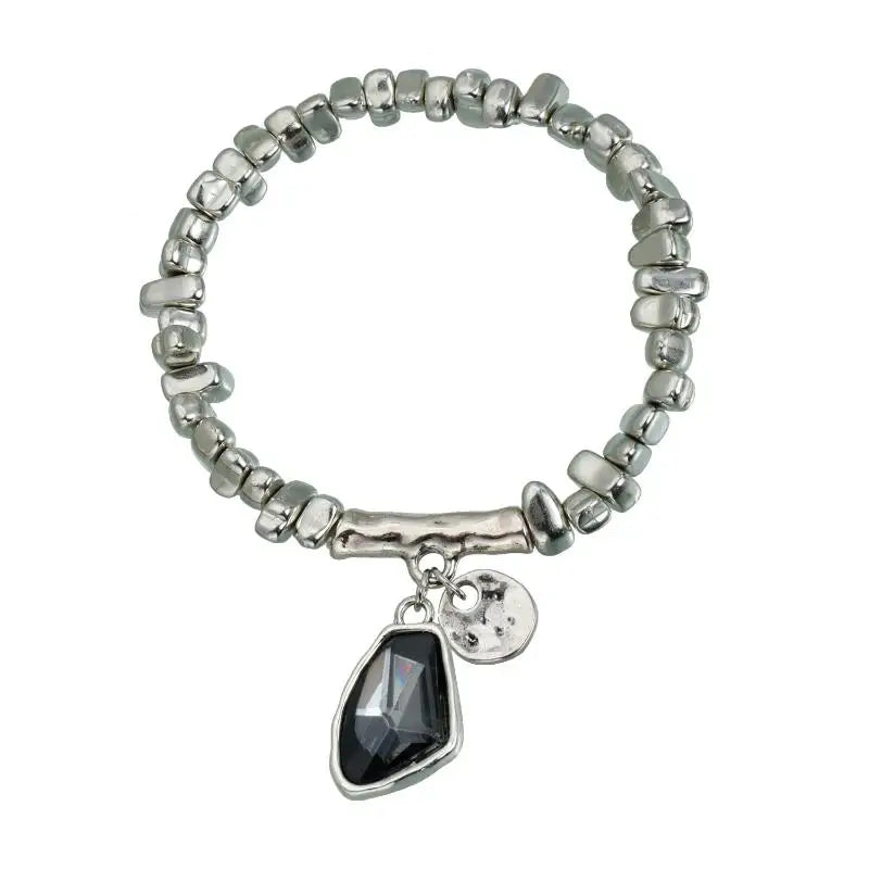 1/2Pcs Fashion Irregular Elegant Cut Crystal Pendant Set Necklace & Bracelet Sparkling Metal Jewelry Gift For Women ﻿