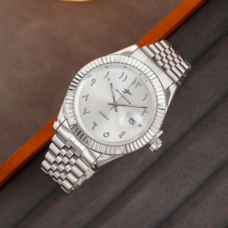 Fashion Men's Watches Date High-end Luxury Casual Sport Clock Classic Business Quartz Male Stainless Steel Wristwatches - Acros