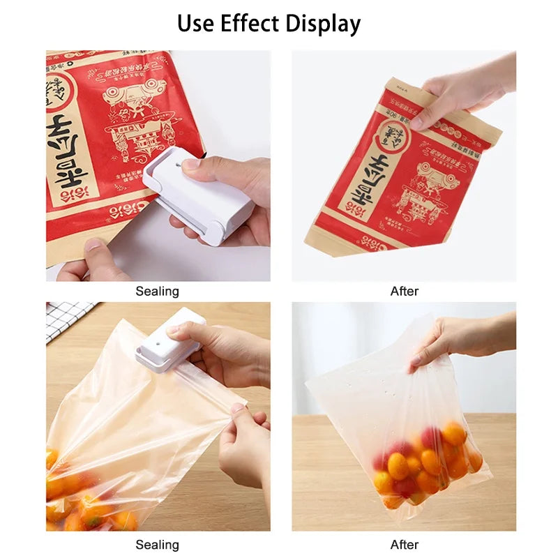 Mini Hea Bag Seal Machine Package Sealer Bags Thermal Plastic Food Bag - Acros
