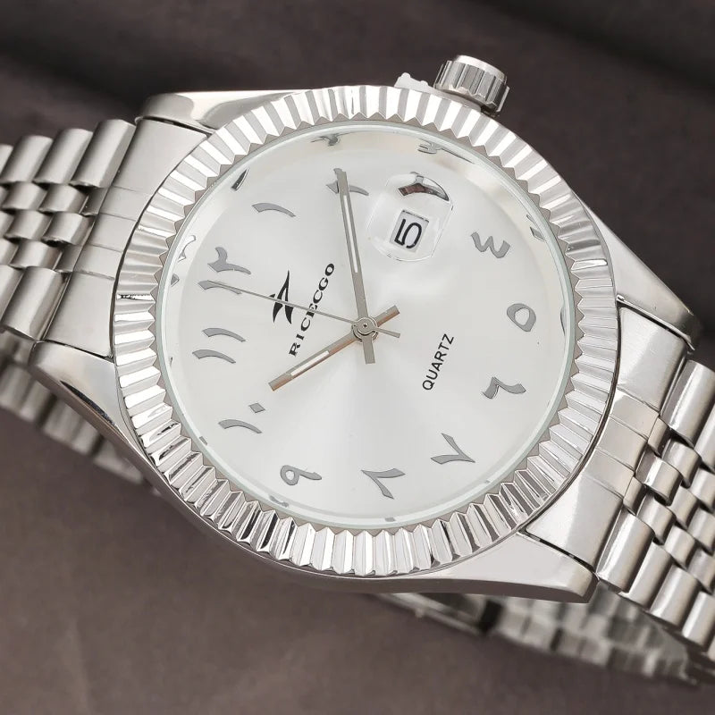Fashion Men's Watches Date High-end Luxury Casual Sport Clock Classic Business Quartz Male Stainless Steel Wristwatches - Acros