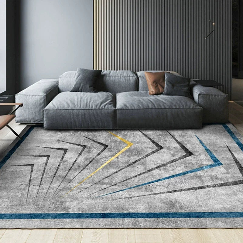 VIKAMA 2026 Light Luxury Living Room Carpet Non-Slip Washable Floor Mat for Sofa Bedroom Cloakroom Home Decor