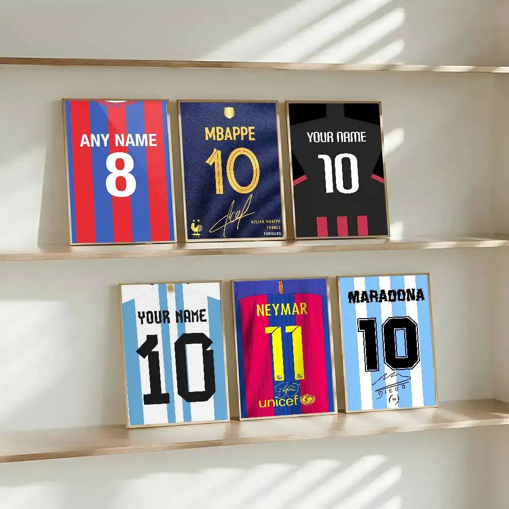 High-quality waterproof football jersey poster by Ansoff, wall art sticker designed for bar or living room decor.