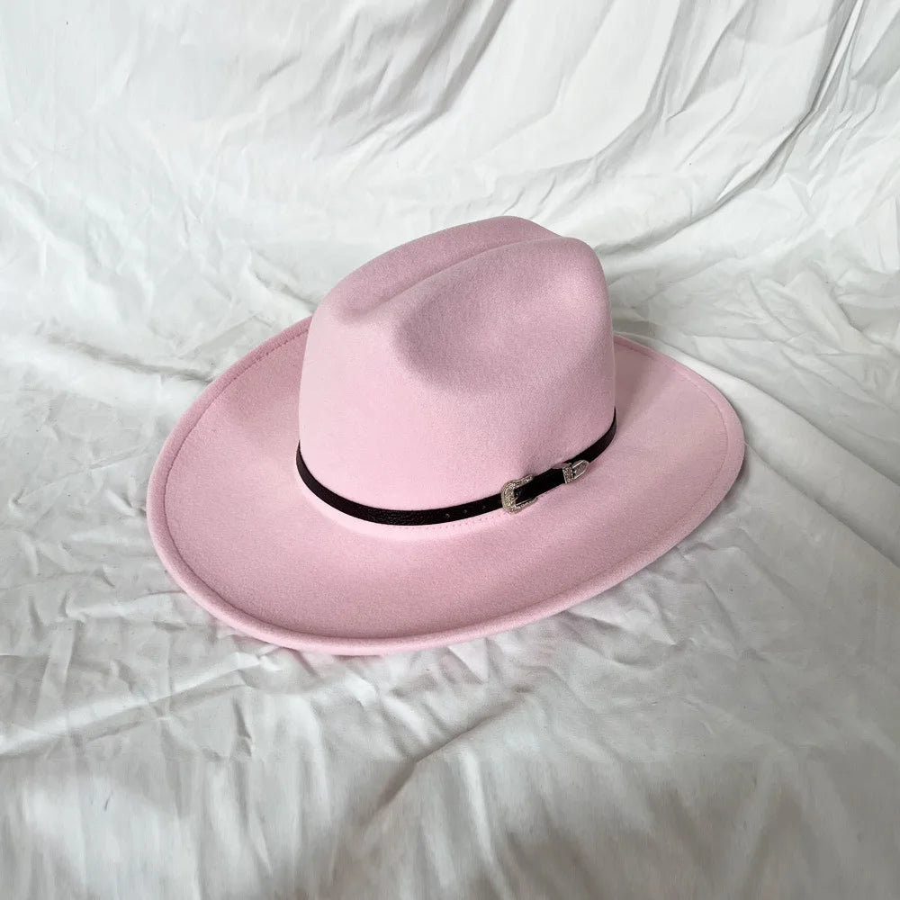 Ansoff vintage cowboy hat for men and women, leather wide brim cloche style, ideal for jazz, cowgirl, or church wear