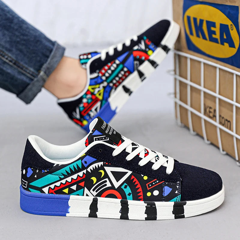 Ansoff men's flat bottomed colorful outdoor sneakers with non-slip soles, high-quality fitness leisure shoes, and comfortable design.