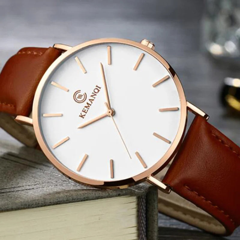 Mens Watches Top Luxury Brand Ultra thin Wrist Watch Men Watch Blue Glass Men's Watch Clock relogio masculino erkek kol saati - Acros