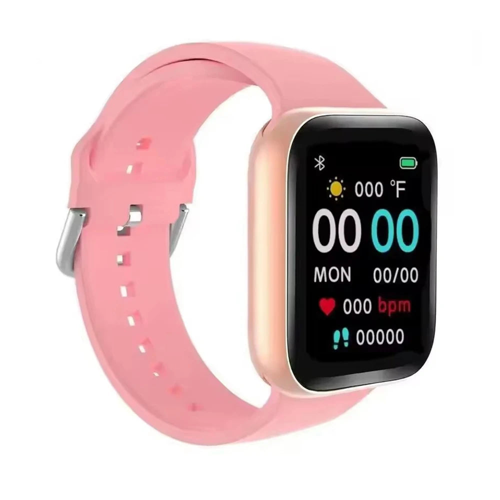 Ansoff 2025 smartwatch for men and women with 1.73-inch screen, Bluetooth, blood oxygen and pressure monitoring, compatible with Android and iOS.