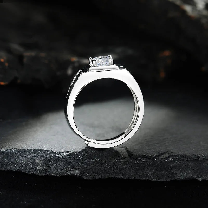 925 Sterling Silver Men Ring Gemstone for Man Women Shining Beautiful Ring Fashion Wedding Party Women Advanced Jewelry Gifts
