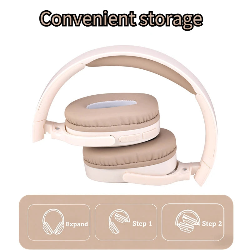 Bluetooth 5.3 Headsets Gaming Headphones Dual Mode Wireless Earphones Foldable Noise Reduction Music Headsets For Gamer Gaming
