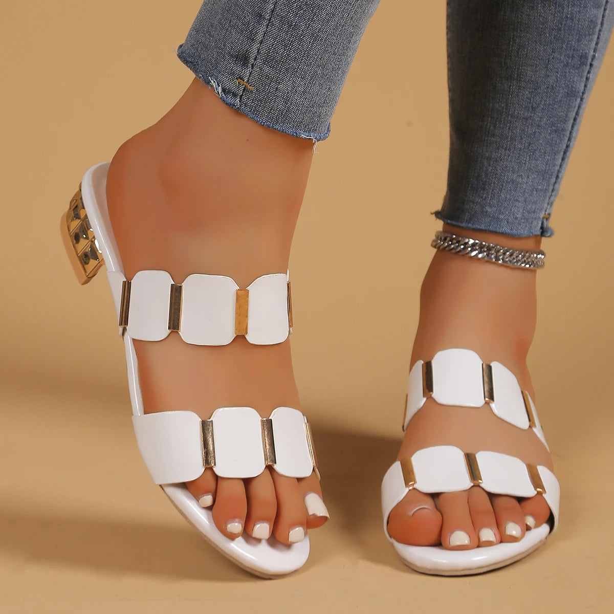 Shoes for Women Fashion Spring Summer Women High Heels Sandals Lady New Sexy Comfortable Lightweight Sandals Sandalias De Mujer - Acros