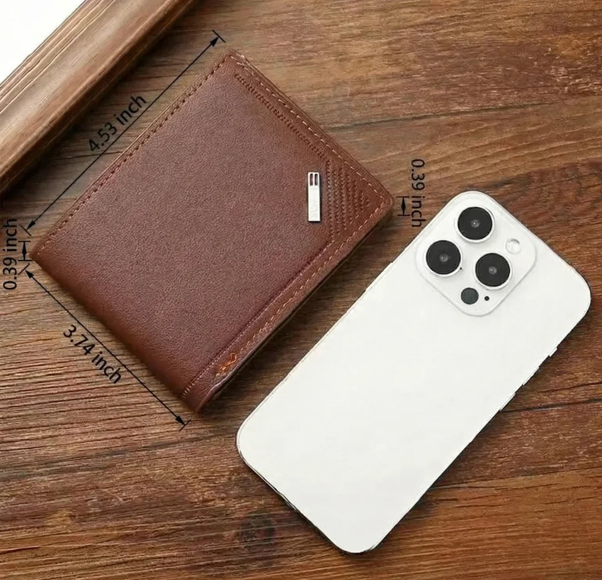 Men's leather short wallet thin wallet foldable minimalist soft leather wallet - Acros