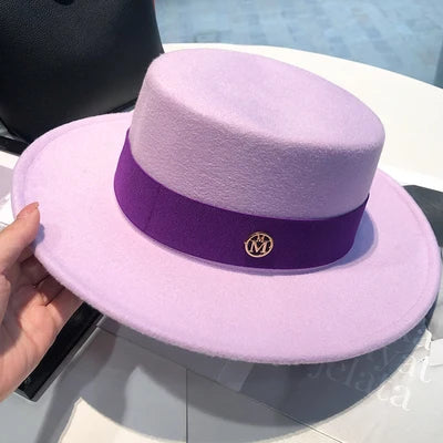 Ansoff women's fedora hat with ribbon band, stylish felt jazz hat featuring elegant bowler design and brim for dress occasions