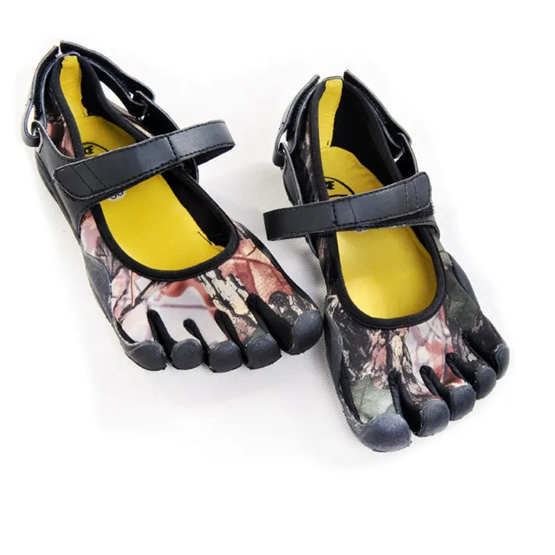 Outdoor Men Women Five Toes Shoes Lightweight Leather 5 Toes  Sneakers Quick Dry Hiking Shoes Upstream Shoes - Acros