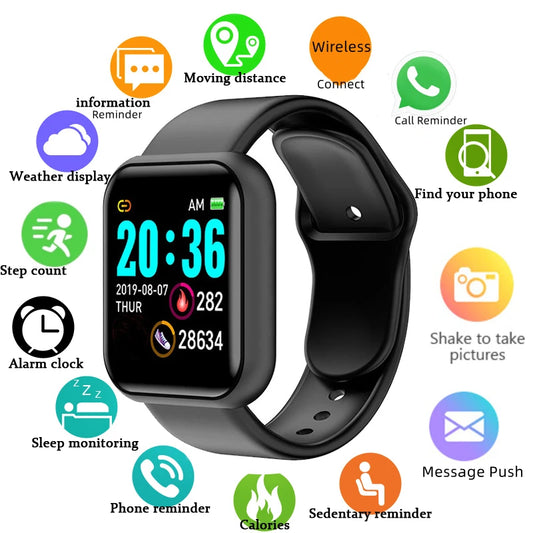 Ansoff multifunctional smartwatch for men and women with Bluetooth, fitness tracking, sleep monitor, and music control.