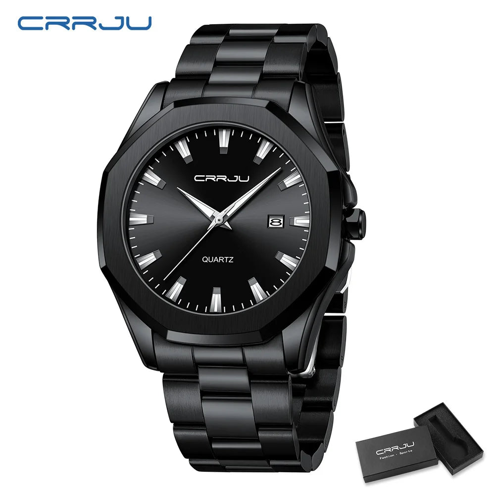 Watches for Men Classic with Date Business Dress Luxury Waterproof Luminous Mens Wrist Watch Analog Stainless Steel Men Watch - Acros