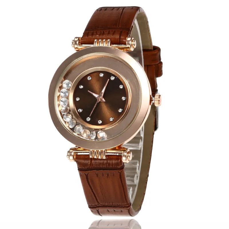 Watches for Women Female Luxury Temperament Ladies Watch Leather Belt Watch Analog Quartz Watch Reloj Mujer Montre Femme - Acros