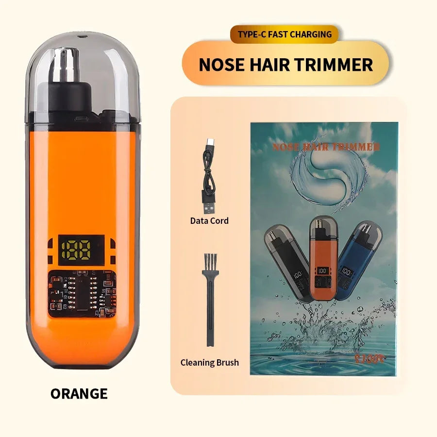 2 In 1 Electric Portable Ear And Nose Hair Trimmer Clipper 2024 Professional Painless Portable Eyebrow For Men - Acros