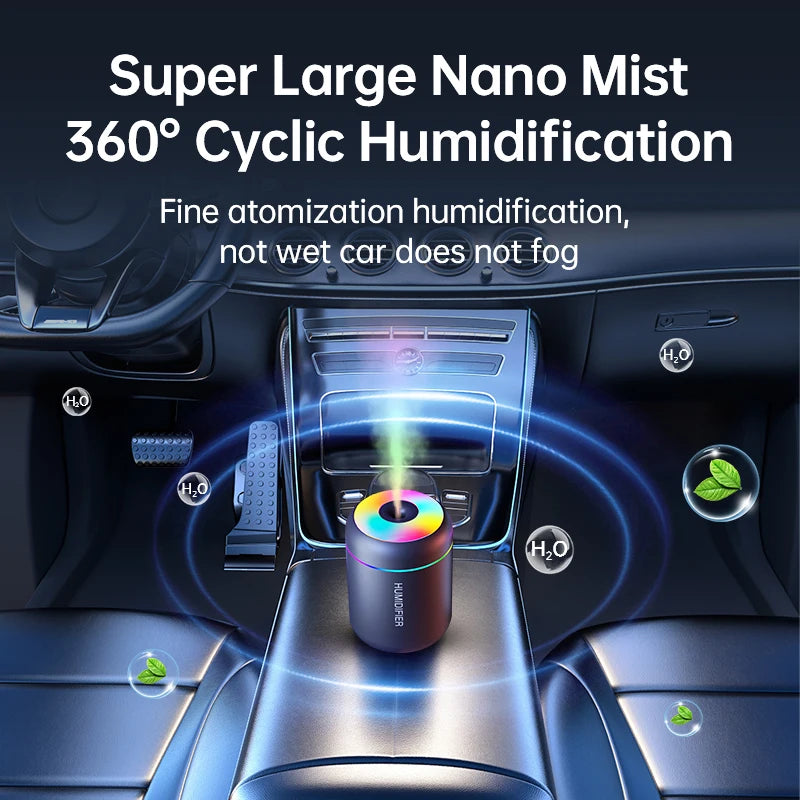 180ML Mini Air Humidifier USB Electric Aroma Diffuser Essential Oil Purifier Aromatherapy Mist Maker Lights For Car Home Bedroom - Acros