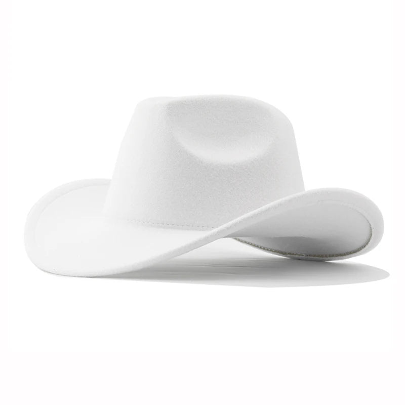 Unisex Western cowboy hat by Ansoff with vintage roll brim, made of felt, perfect for Western parties or bar events.
