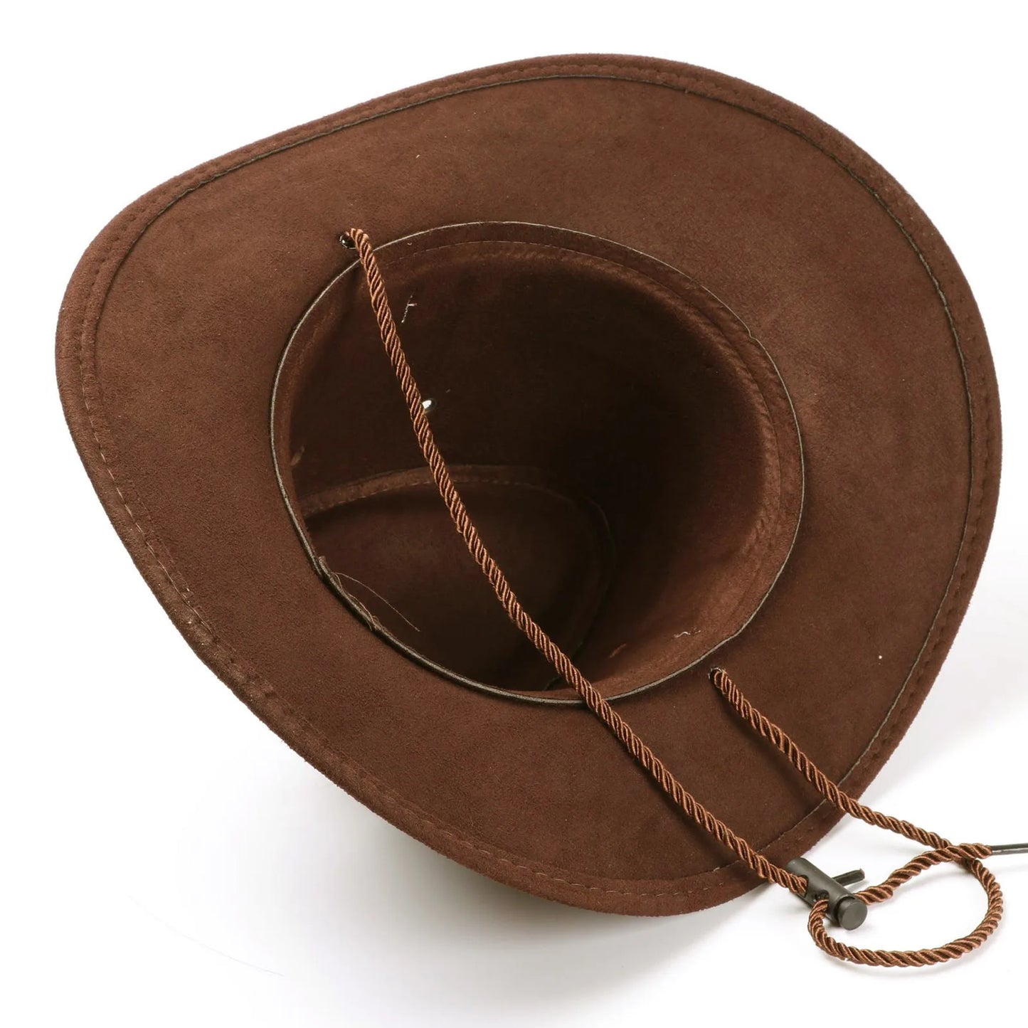 Ansoff classic western cowboy hat with adjustable neck drawstring, vintage cattleman style for dress-up, parties, and costumes.
