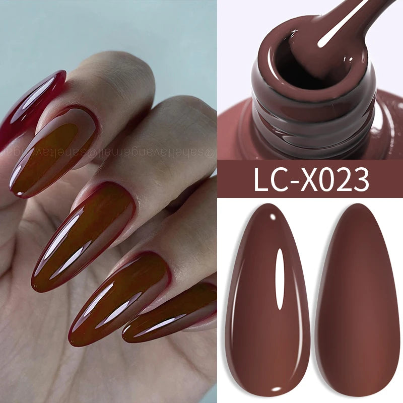 LILYCUTE 5ML Champagne Gold Reflective Glitter Liner Gel Nail Polish Bright Sparkling French Semi Permanent Nail Painting UV Gel