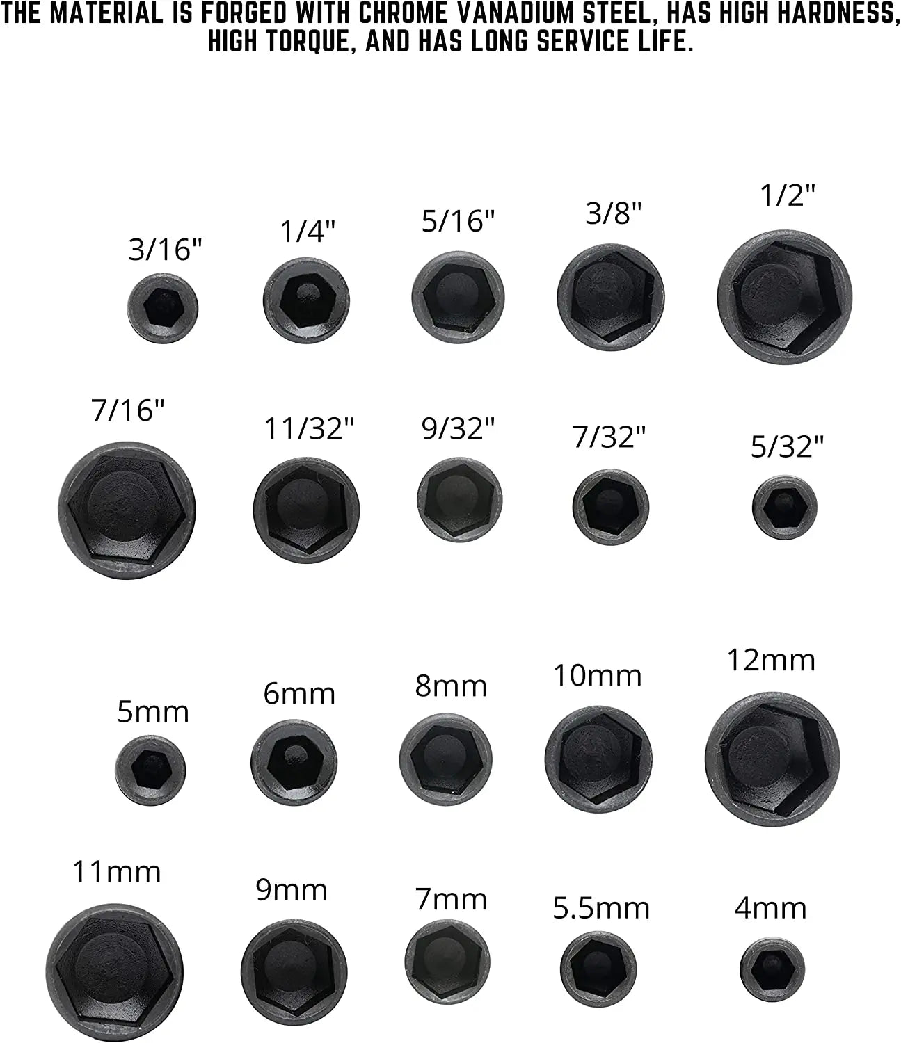 9pcs/set 5mm-13mm Hex Sockets Sleeve Nozzles Nut Driver Set Screwdriver Set Schroevendraaier Set Bits Sets Tools Socket Wrenches - Acros