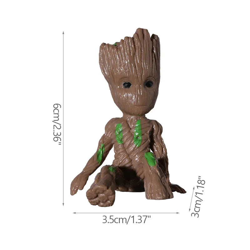 Miniature Groot figurine by Ansoff, 5cm desk decor, cartoon tree character, perfect for home and office decorative crafts.