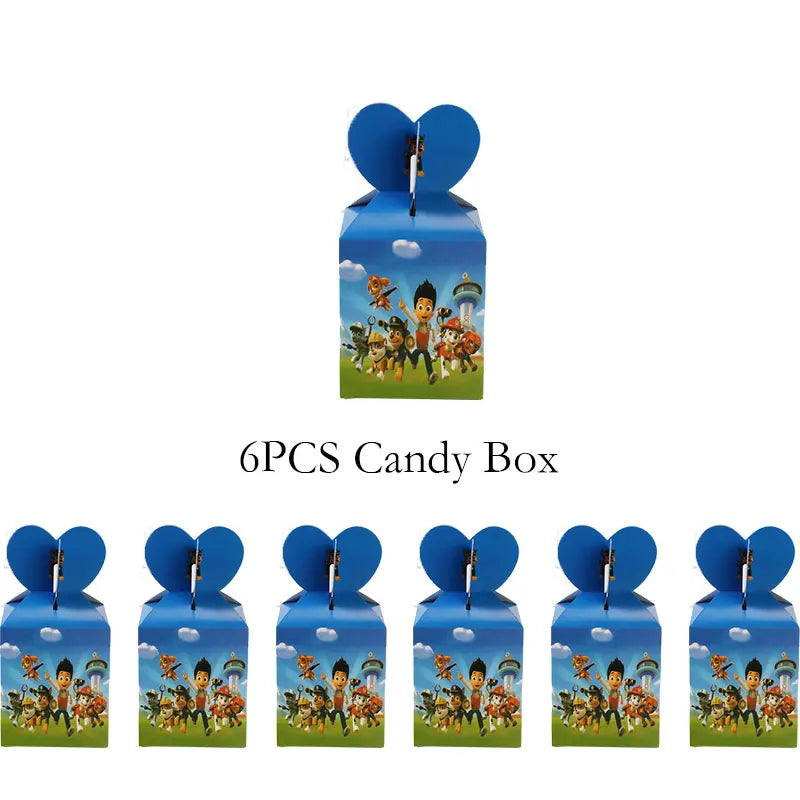 Paw Patrol Birthday Decoration Party Supplies Set Balloons Backdrop Plate Cup Cake Topper Paw Patrol Stickers Banner Party Favor