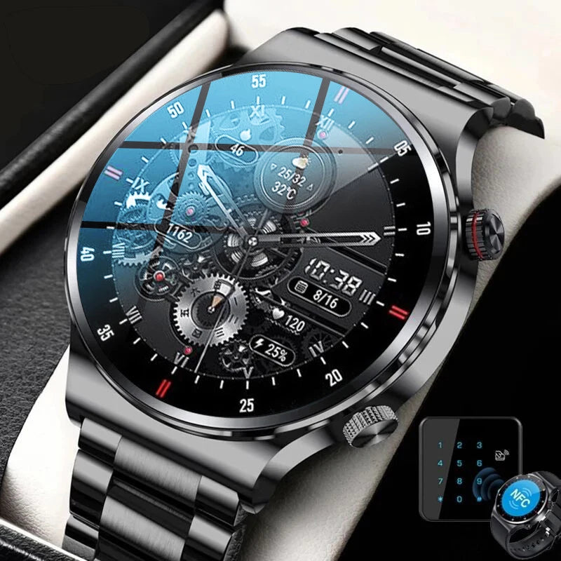 Luxury QW33 Smart Watches Men NFC Wireless Call Fitness Waterproof Sports Wrist Intelligent Smartwatches for Women Android 2025