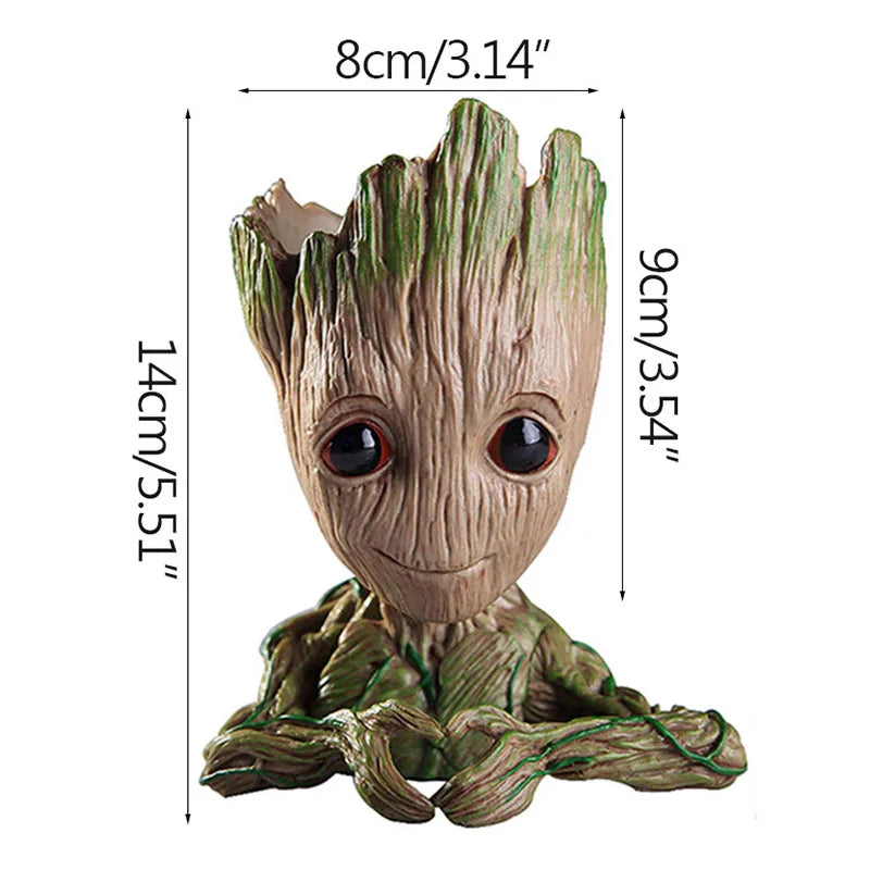 Miniature Groot figurine from Ansoff, 5cm tall, designed as a cute cartoon office decor ornament for home crafts and desktop display