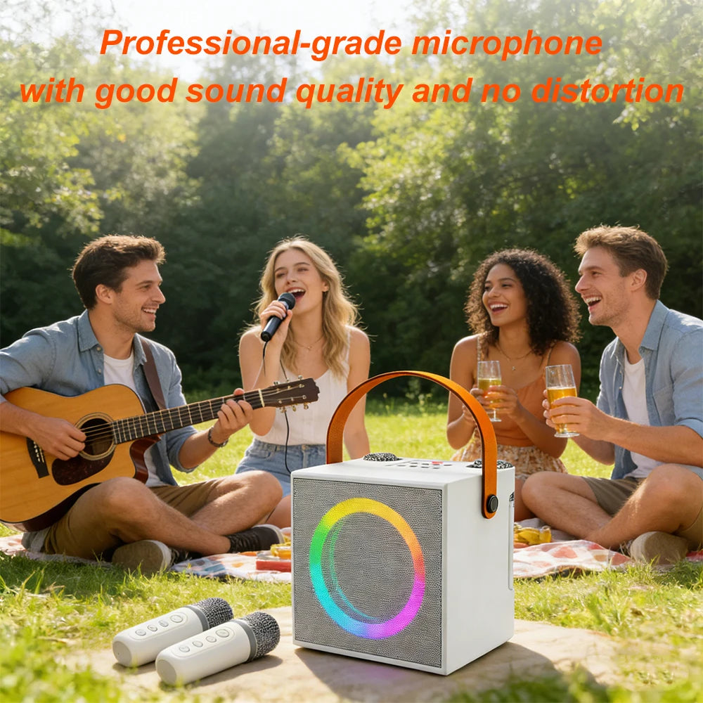 High-quality desktop computer speakers, perfect for outdoor karaoke, live streaming, and Bluetooth audio, all-in-one microphone