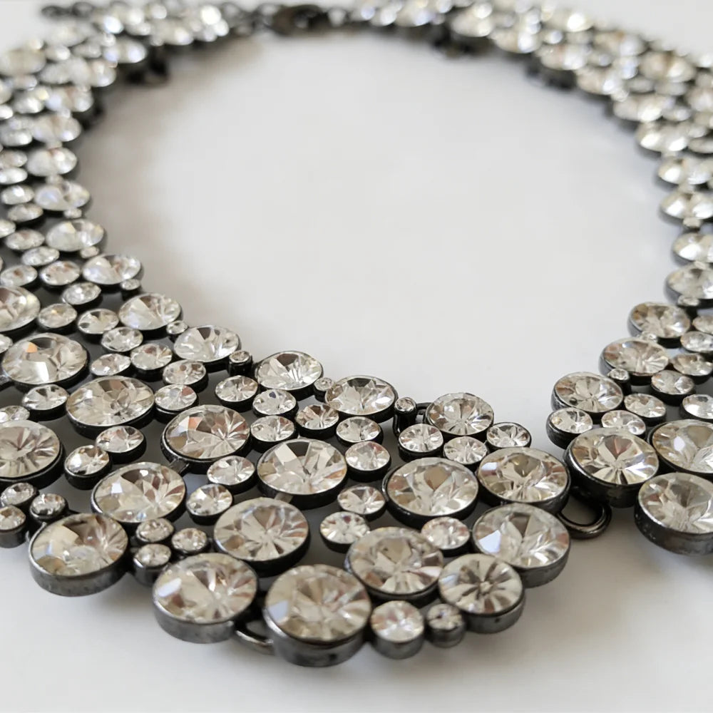 2026 New Multilayer Imitation Pearls Large Collar Choker Necklace Earrings Women Jewelry Sets Indian Statement Crystal Necklace