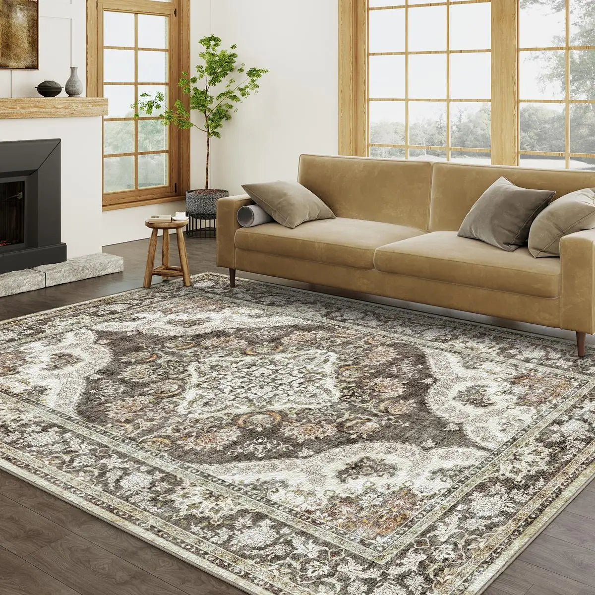 VIKAMA Nordic Light Luxury Large Carpet Living Room Sofa Tea Table Carpet Bedroom Bedside Carpet Modern Simple Home Decoration