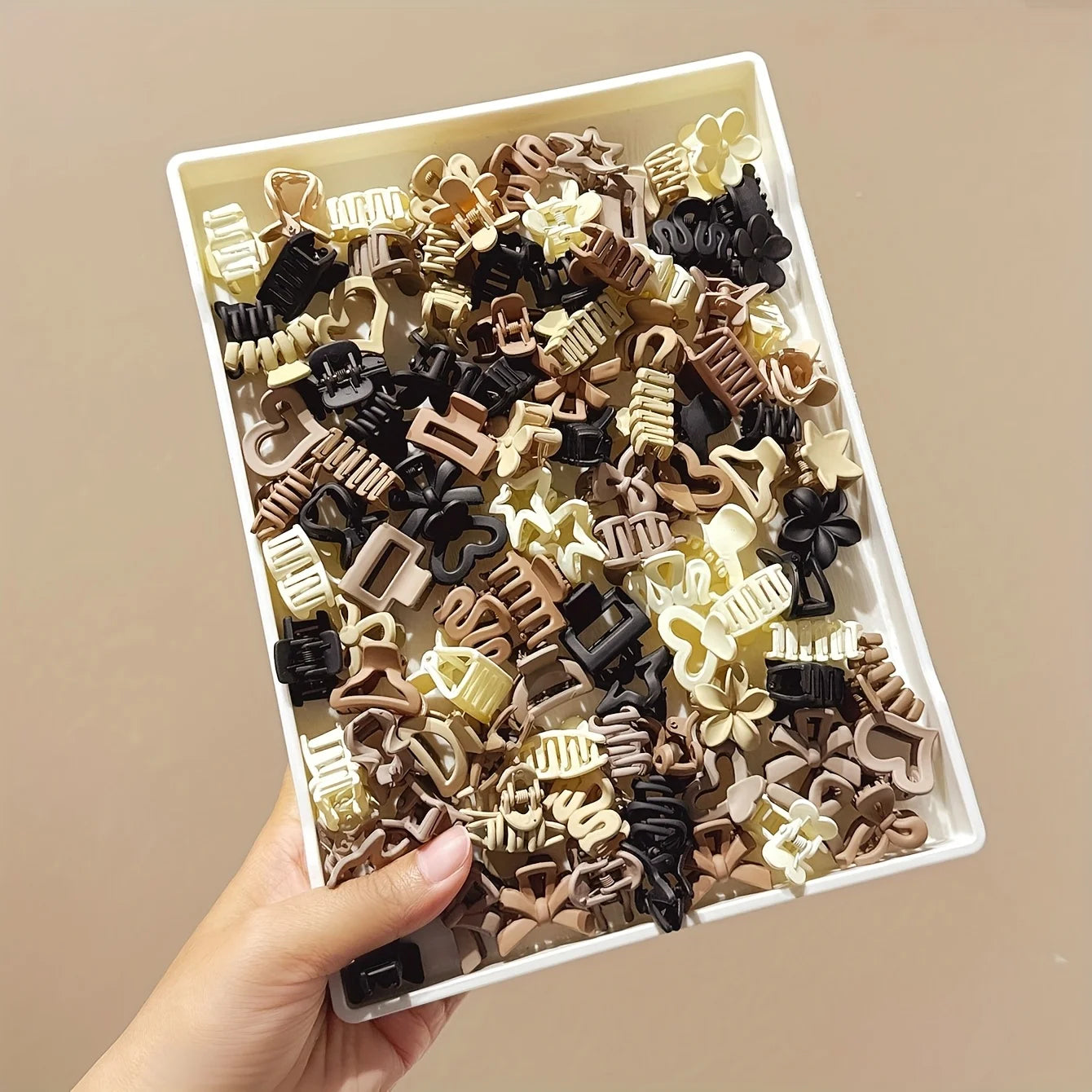 5/10/20/30pcs Beige Mixed Pack Small Clips, Cute Girl Accessories - Perfect for Daily Use, Special Occasions, or Travel Gifts - Acros