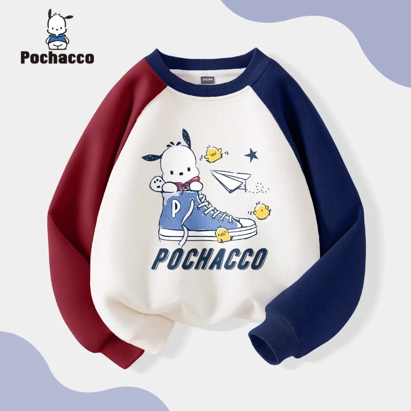 Baby Girls Cotton Clothes Top Kid Cute Pochacco Printed Pullover Children Autumn Fashion Long Sleeve T-shrits Boy Clothes
