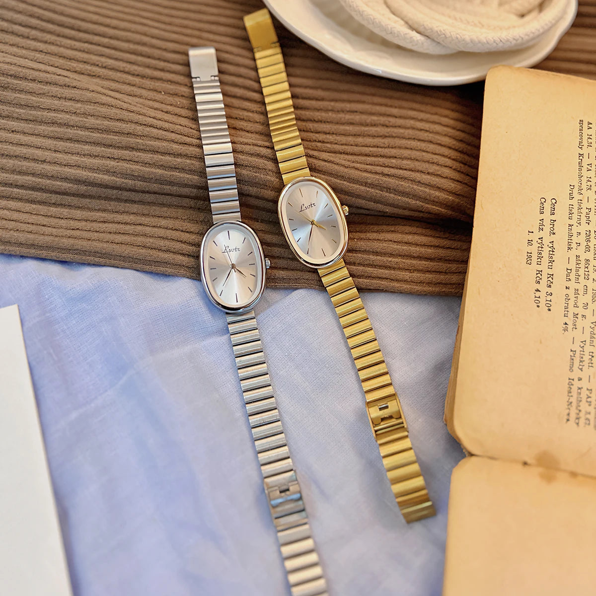 1pc New Fashionable Women's Watch With Gold Bracelet, Vintage & Luxury Ins Style, Elegant & Versatile Quartz Watch ladies watch - Acros