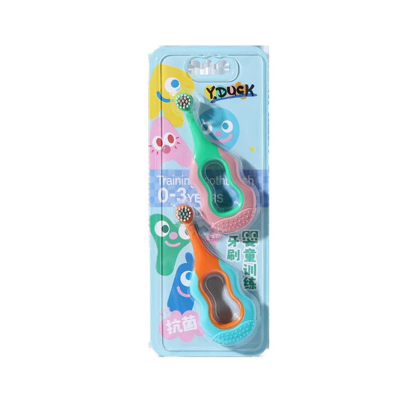 Ansoff Step by Step antibacterial children's toothbrush set with soft bristles for infants and toddlers aged 0-9 months and years.