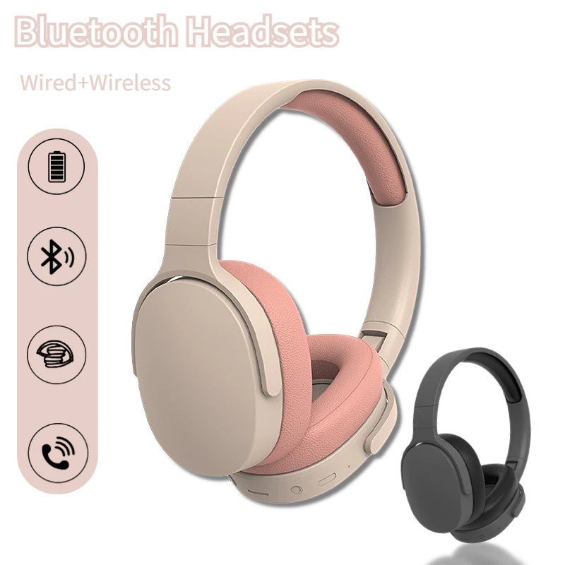 Bluetooth 5.3 Headsets Gaming Headphones Dual Mode Wireless Earphones Foldable Noise Reduction Music Headsets For Gamer Gaming
