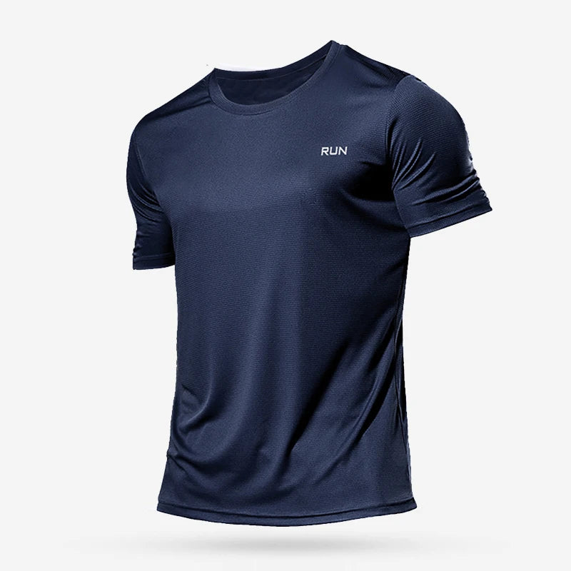 Men's Ansoff running shirt featuring quick-dry, compression fabric, sporty design, suitable for jogging, fitness, and gym activities.