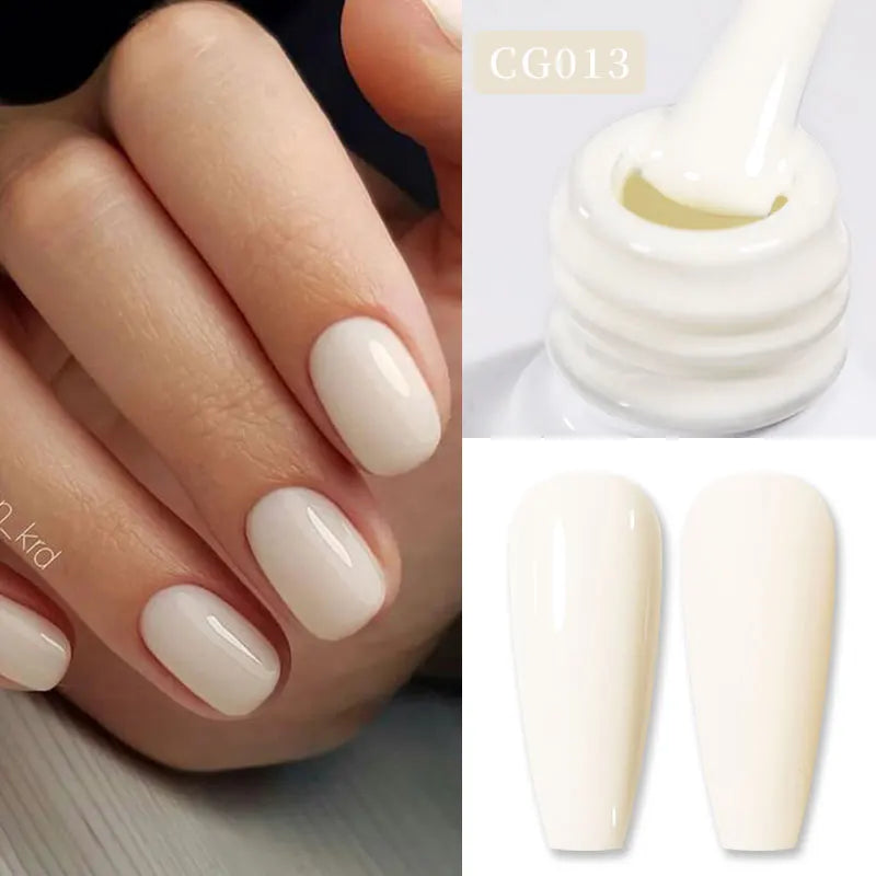 BORN PRETTY Jelly Nude Gel Nail Polish 10ml Light Pink Peach Translucent Color UV Light Cure Gel Varnish Nail Art DIY at Home - Acros