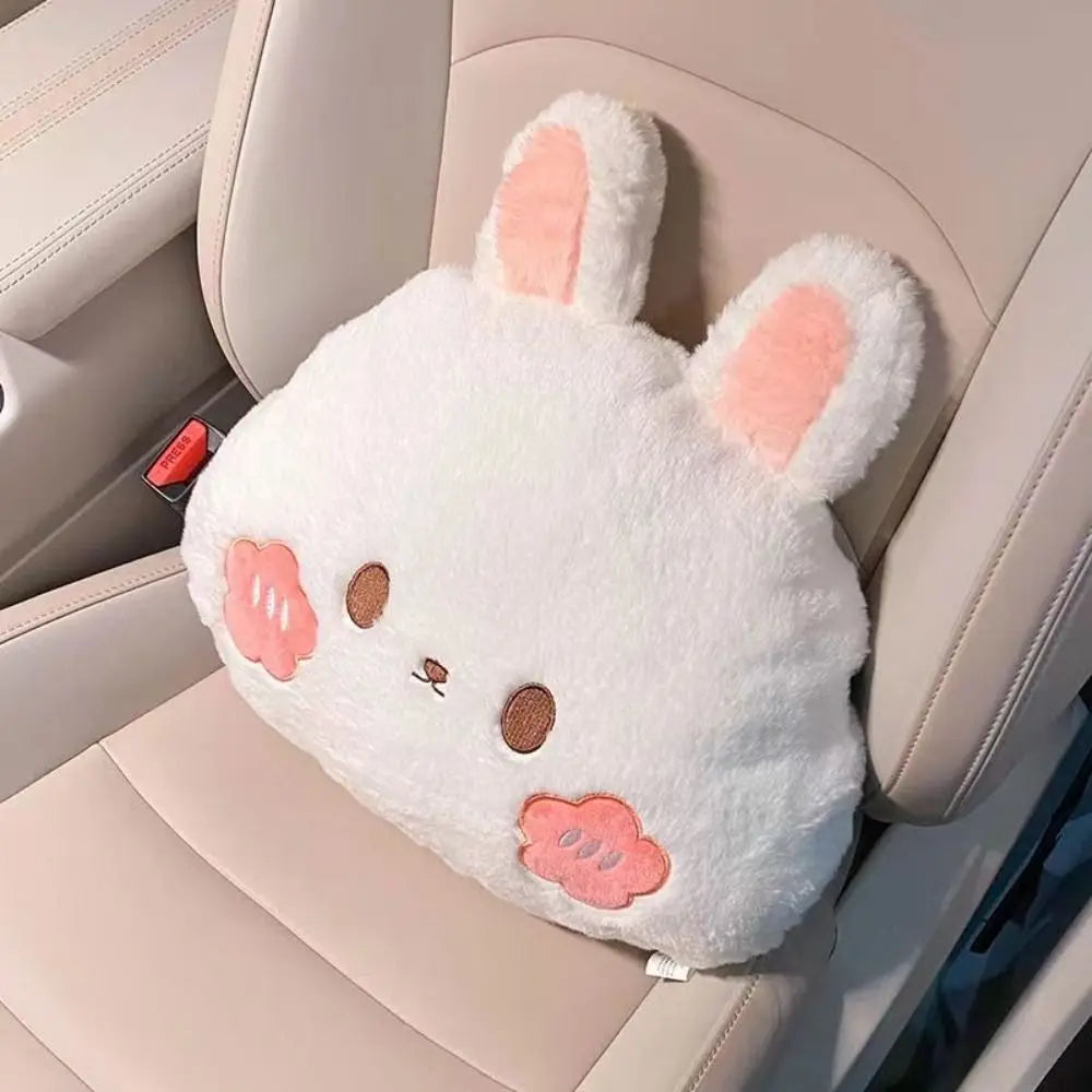 Creative Cartoon Rabbit Panda Auto Car Seat Head Neck Rest Cushion Headrest Pillow Plush Pad Car Safety Decorative Car Pillow
