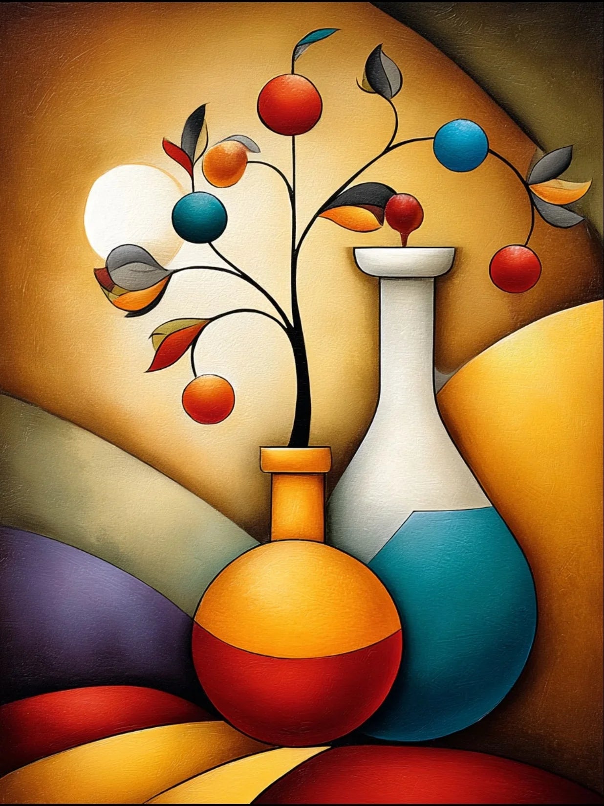 Abstract Art Digital Oil Painting DIY Wall Painting Home Decoration Gift Friends Party Coloring Activity